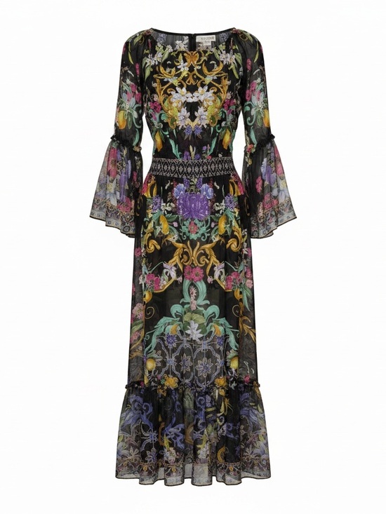 Camilla Dresses & Skirts - Camilla black and floral maxi size XL - stunning! NWOT